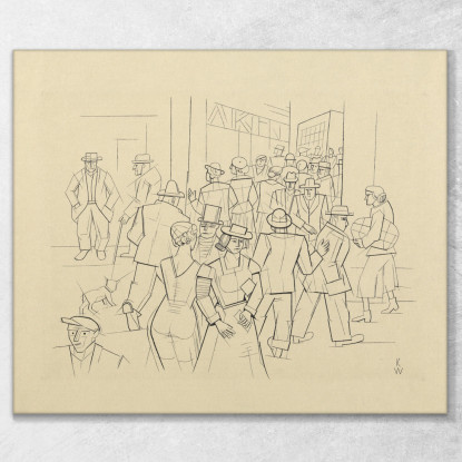 Passanti Senza Titolo Karl Wiener kwn576 quadro stampato su tela