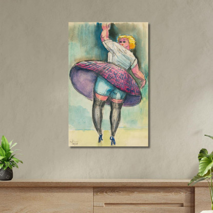Donna Danzante Senza Titolo Karl Wiener kwn594 quadro stampato su tela