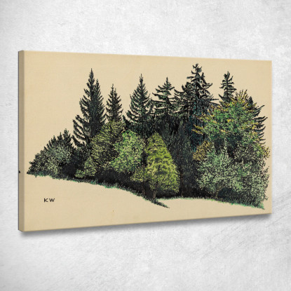 Pezzo Di Foresta Senza Titolo Karl Wiener kwn606 quadro stampato su tela