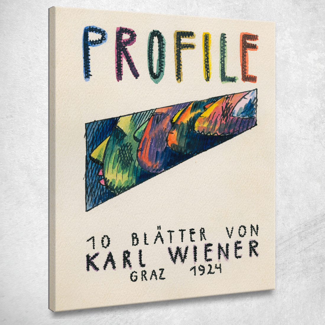 Profili 10 Fogli Graz Karl Wiener kwn636 quadro stampato su tela