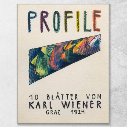 Profili 10 Fogli Graz Karl Wiener kwn636 quadro stampato su tela