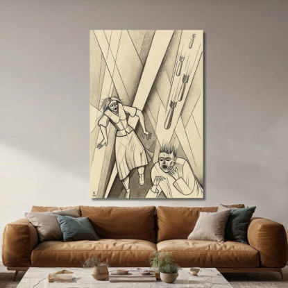 Spavento Karl Wiener kwn647 quadro stampato su tela
