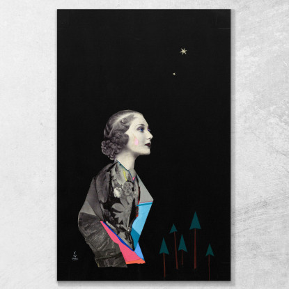 Collage Desideroso Karl Wiener kwn655 quadro stampato su tela