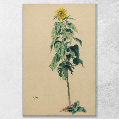 Girasole Karl Wiener kwn667 quadro stampato su tela