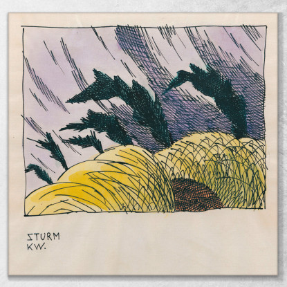 Sturm Karl Wiener kwn688 quadro stampato su tela
