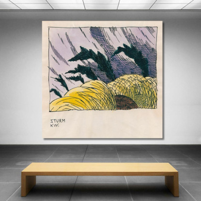 Sturm Karl Wiener kwn688 quadro stampato su tela