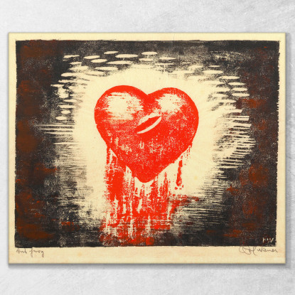 Il Cuore Karl Wiener kwn692 quadro stampato su tela