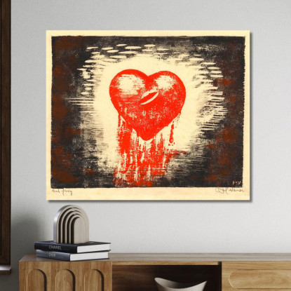 Il Cuore Karl Wiener kwn692 quadro stampato su tela