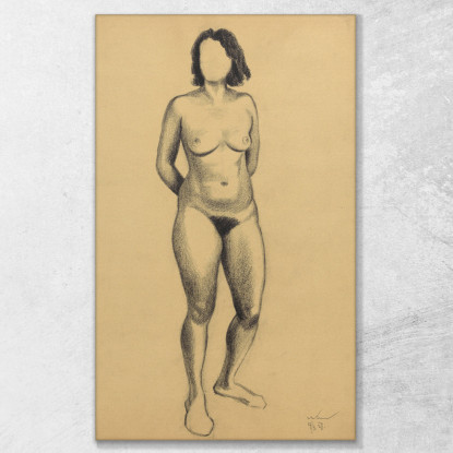 Nudo Femminile 2 Karl Wiener kwn738 quadro stampato su tela