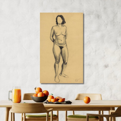 Nudo Femminile 2 Karl Wiener kwn738 quadro stampato su tela