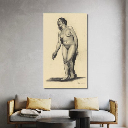 Nudo Femminile Iii Karl Wiener kwn740 quadro stampato su tela