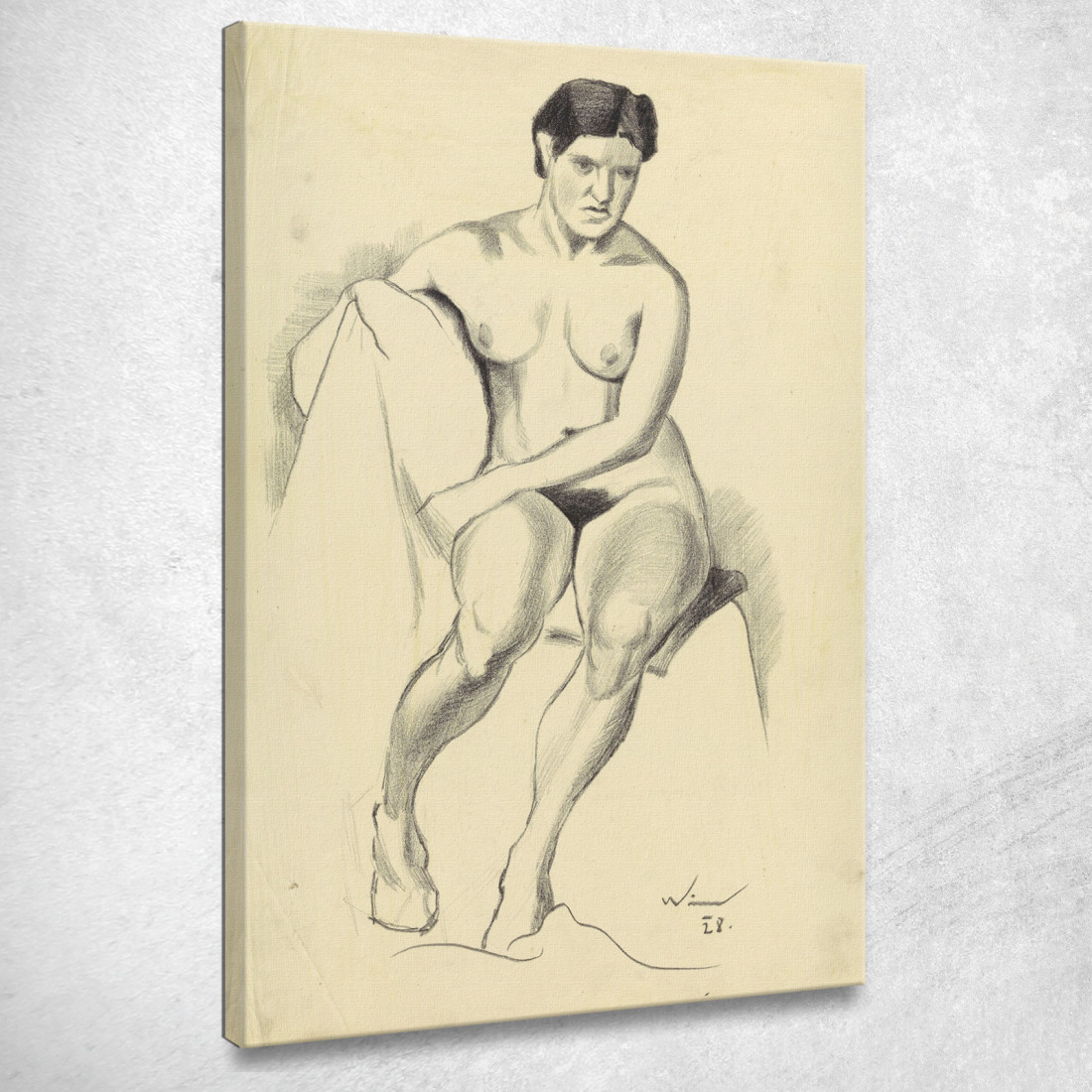 Nudo Femminile Iv Karl Wiener kwn741 quadro stampato su tela