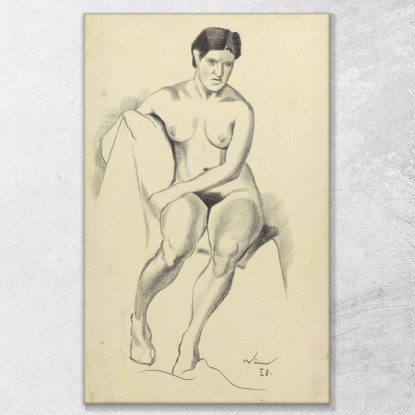 Nudo Femminile Iv Karl Wiener kwn741 quadro stampato su tela