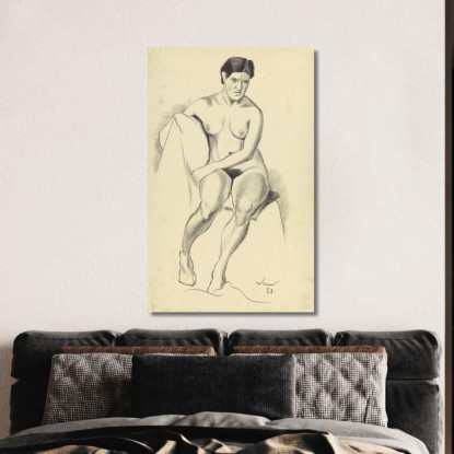 Nudo Femminile Iv Karl Wiener kwn741 quadro stampato su tela