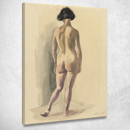 Nudo Femminile Vii Karl Wiener kwn745 quadro stampato su tela