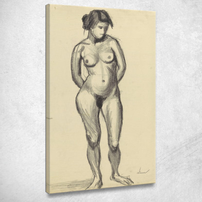 Nudo Femminile Karl Wiener kwn746 quadro stampato su tela