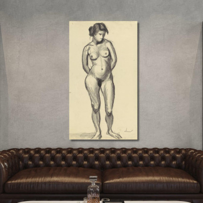 Nudo Femminile Karl Wiener kwn746 quadro stampato su tela