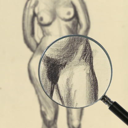 Nudo Femminile Karl Wiener kwn746 quadro stampato su tela
