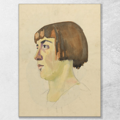 Ritratto Femminile Karl Wiener kwn768 quadro stampato su tela