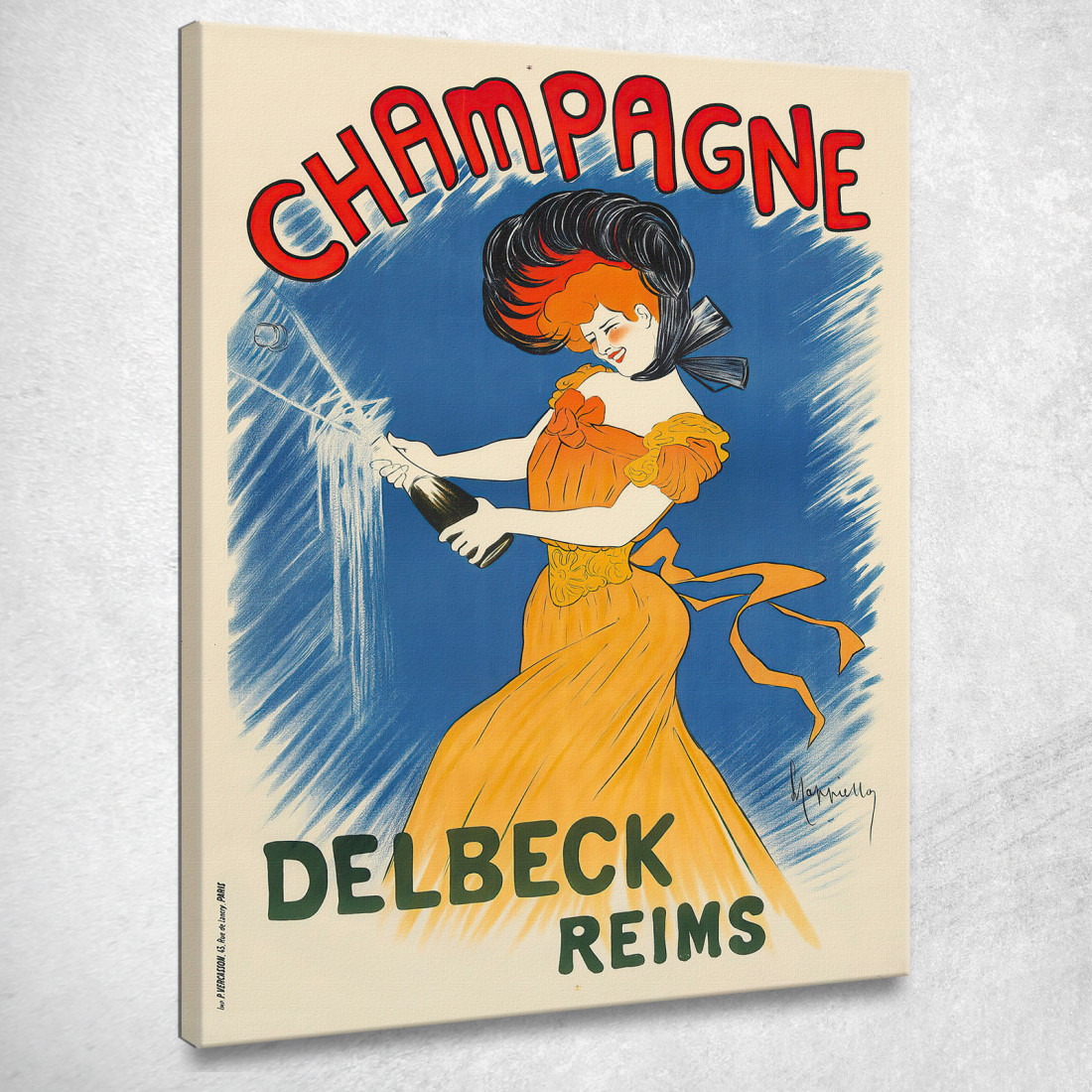 Champagne Delbeck Leonetto Cappiello lcp24 quadro stampato su tela