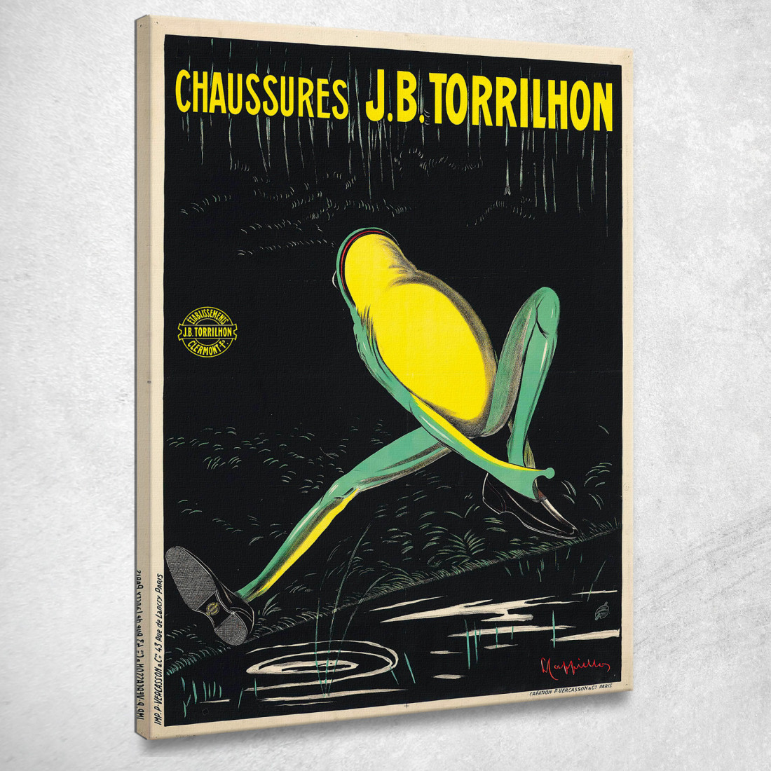Scarpe J.B. Torrilhon Leonetto Cappiello lcp25 quadro stampato su tela