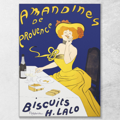 Donna Che Mangia Biscotti Alle Mandorle Leonetto Cappiello lcp116 quadro stampato su tela
