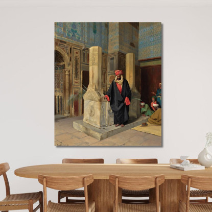 Pregando Nella Moschea Blu Del Cairo Ludwig Deutsch ldt20 quadro stampato su tela
