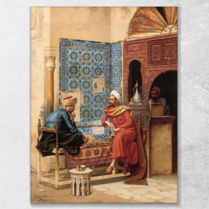 Il Gioco Degli Scacchi Ludwig Deutsch ldt23 quadro stampato su tela
