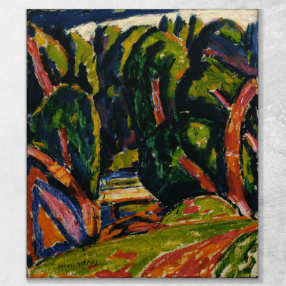 Albero Rosso Marsden Hartley mhr30 quadro stampato su tela