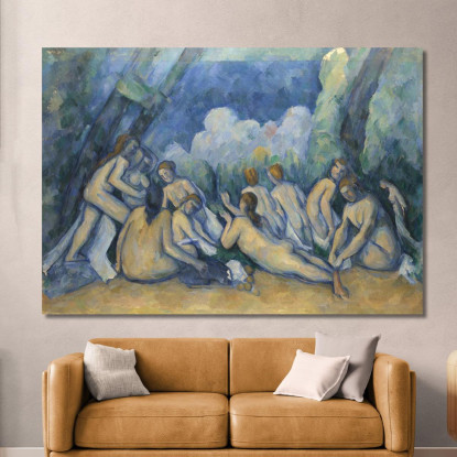 Bagnanti Le Grandi Bagnanti Paul Cézanne pcz8 quadro stampato su tela