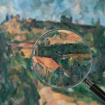 Curva Della Strada In Cima Allo Chemin Des Lauves Paul Cézanne pcz11 quadro stampato su tela
