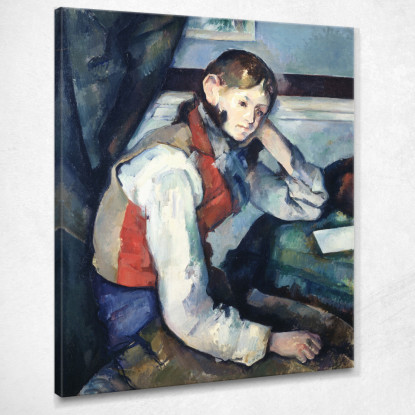 Ragazzo In Una Maglia Rossa Paul Cézanne pcz13 quadro stampato su tela