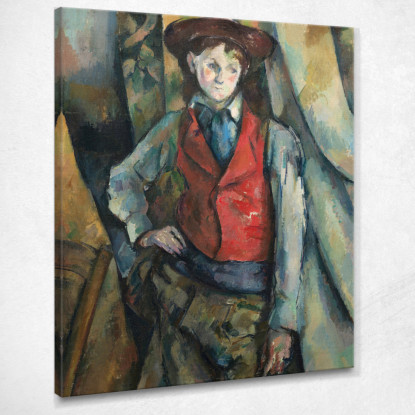 Ragazzo In Un Panciotto Rosso Paul Cézanne pcz14 quadro stampato su tela