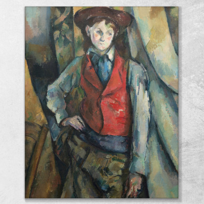 Ragazzo In Un Panciotto Rosso Paul Cézanne pcz14 quadro stampato su tela