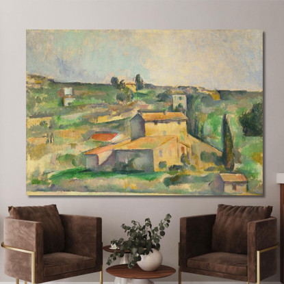 Campi A Bellevue Paul Cézanne pcz24 quadro stampato su tela