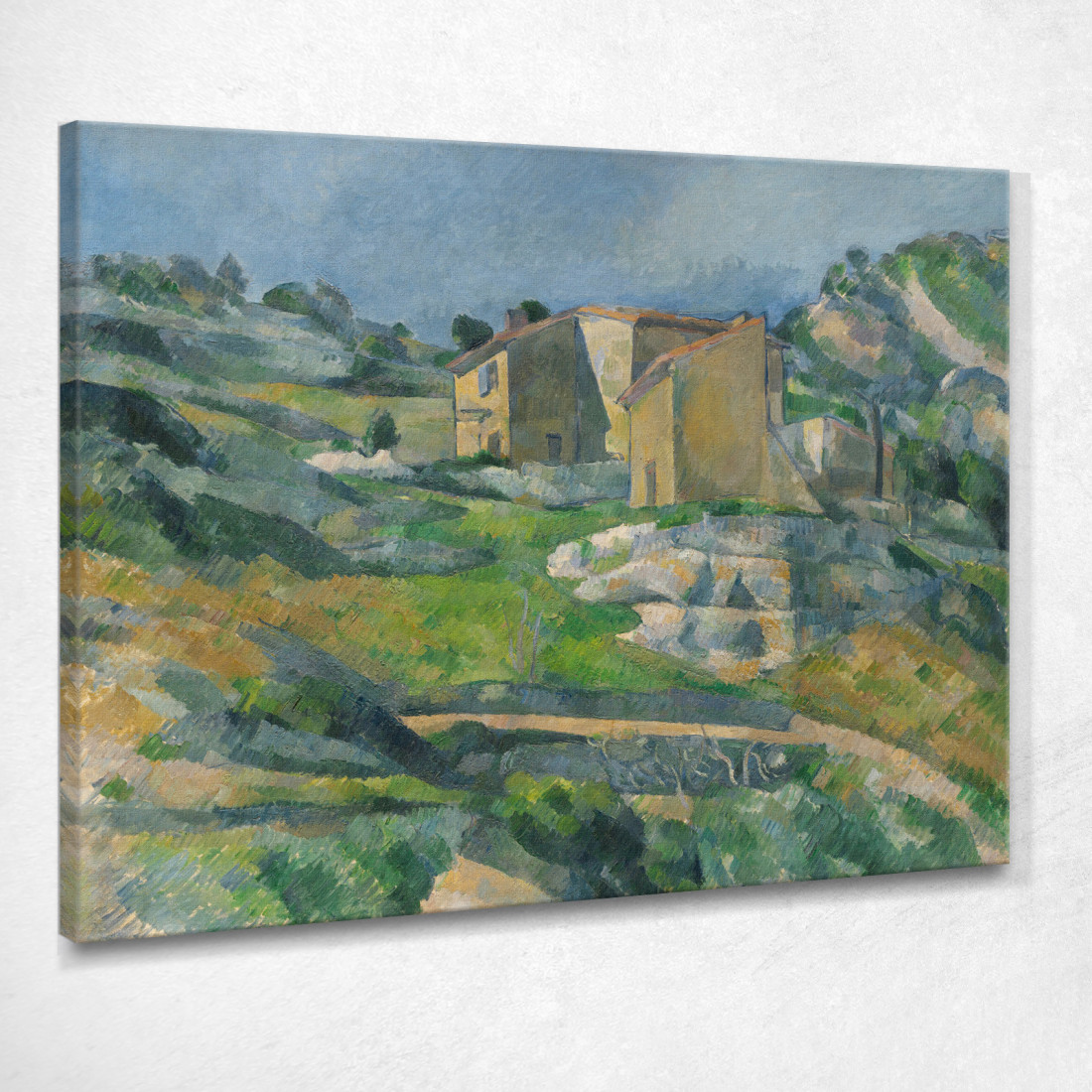 Case In Provenza La Valle Del Riaux Vicino A L'Estaque Paul Cézanne pcz35 quadro stampato su tela
