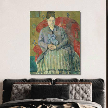 Signora Paul Cézanne pcz52 quadro stampato su tela
