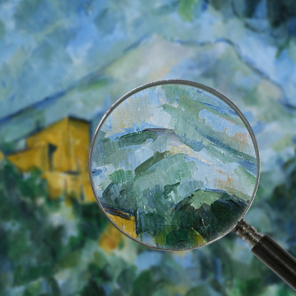 Mont Sainte-Victoire E Château Noir Paul Cézanne pcz63 quadro stampato su tela