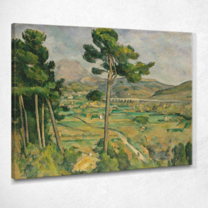 Mont Sainte-Victoire E Il Viadotto Della Valle Del Fiume Arc Paul Cézanne pcz64 quadro stampato su tela