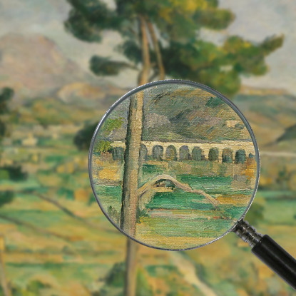 Mont Sainte-Victoire E Il Viadotto Della Valle Del Fiume Arc Paul Cézanne pcz64 quadro stampato su tela