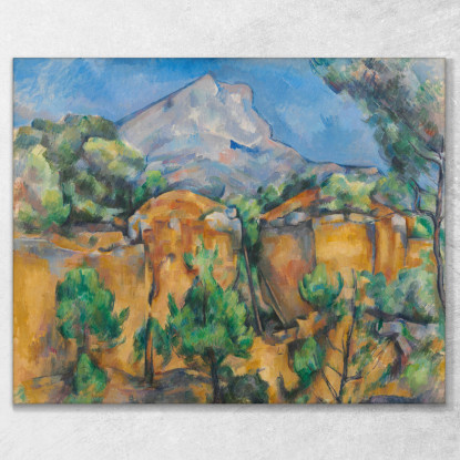 Mont Sainte-Victoire Visto Dalla Cava Bibémus Paul Cézanne pcz66 quadro stampato su tela