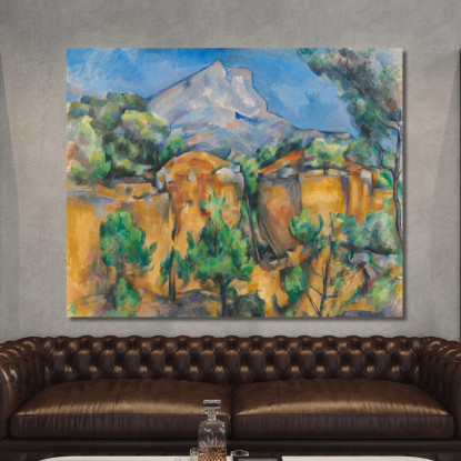 Mont Sainte-Victoire Visto Dalla Cava Bibémus Paul Cézanne pcz66 quadro stampato su tela
