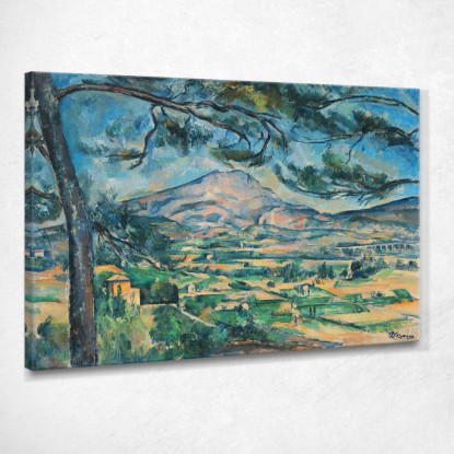 Montagne Sainte-Victoire Con Grande Pino Paul Cézanne pcz68 quadro stampato su tela