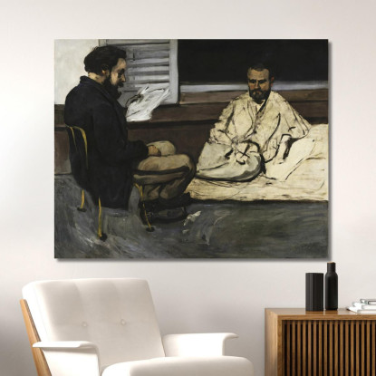 Paul Alexis Leggendo Un Manoscritto A Zola Paul Cézanne pcz71 quadro stampato su tela