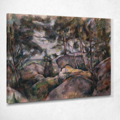 Rocce Nella Foresta Paul Cézanne pcz80 quadro stampato su tela