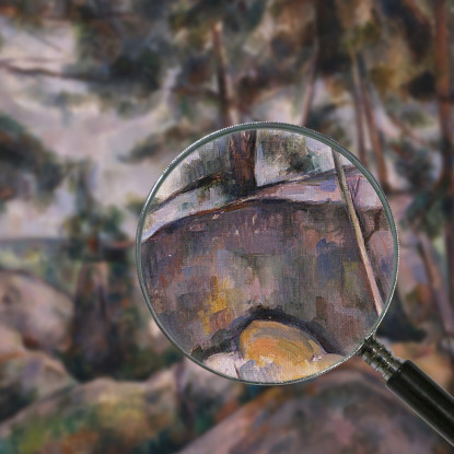 Rocce Nella Foresta Paul Cézanne pcz80 quadro stampato su tela