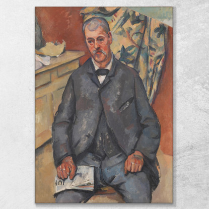 Uomo Seduto Paul Cézanne pcz81 quadro stampato su tela