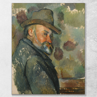 Autoritratto Con Cappello Paul Cézanne pcz84 quadro stampato su tela