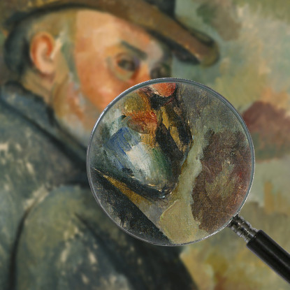 Autoritratto Con Cappello Paul Cézanne pcz84 quadro stampato su tela