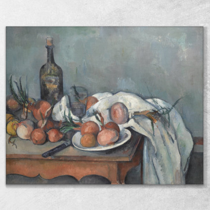 Natura Morta Con Cipolle Paul Cézanne pcz100 quadro stampato su tela